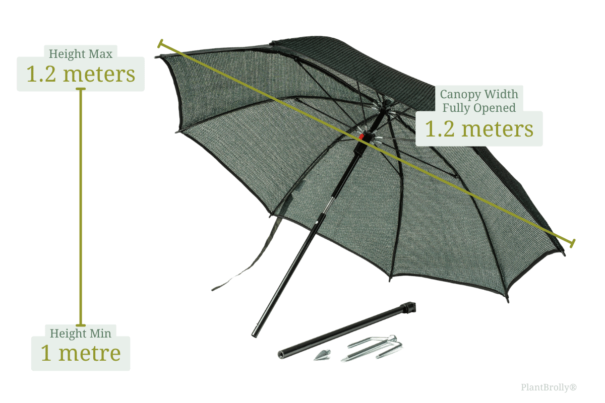 PlantBrolly® Adjustable Plant Shade Umbrella