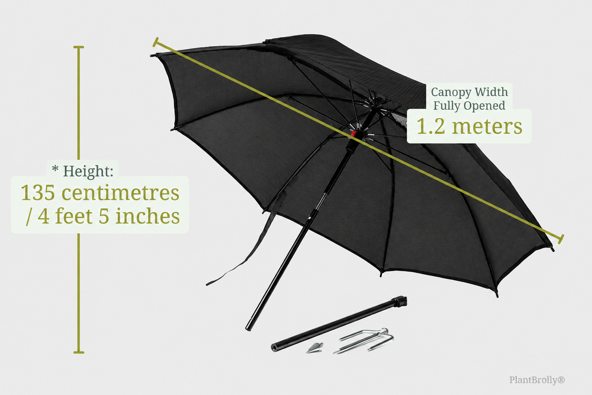 PlantBrolly® Adjustable Plant Shade Umbrella