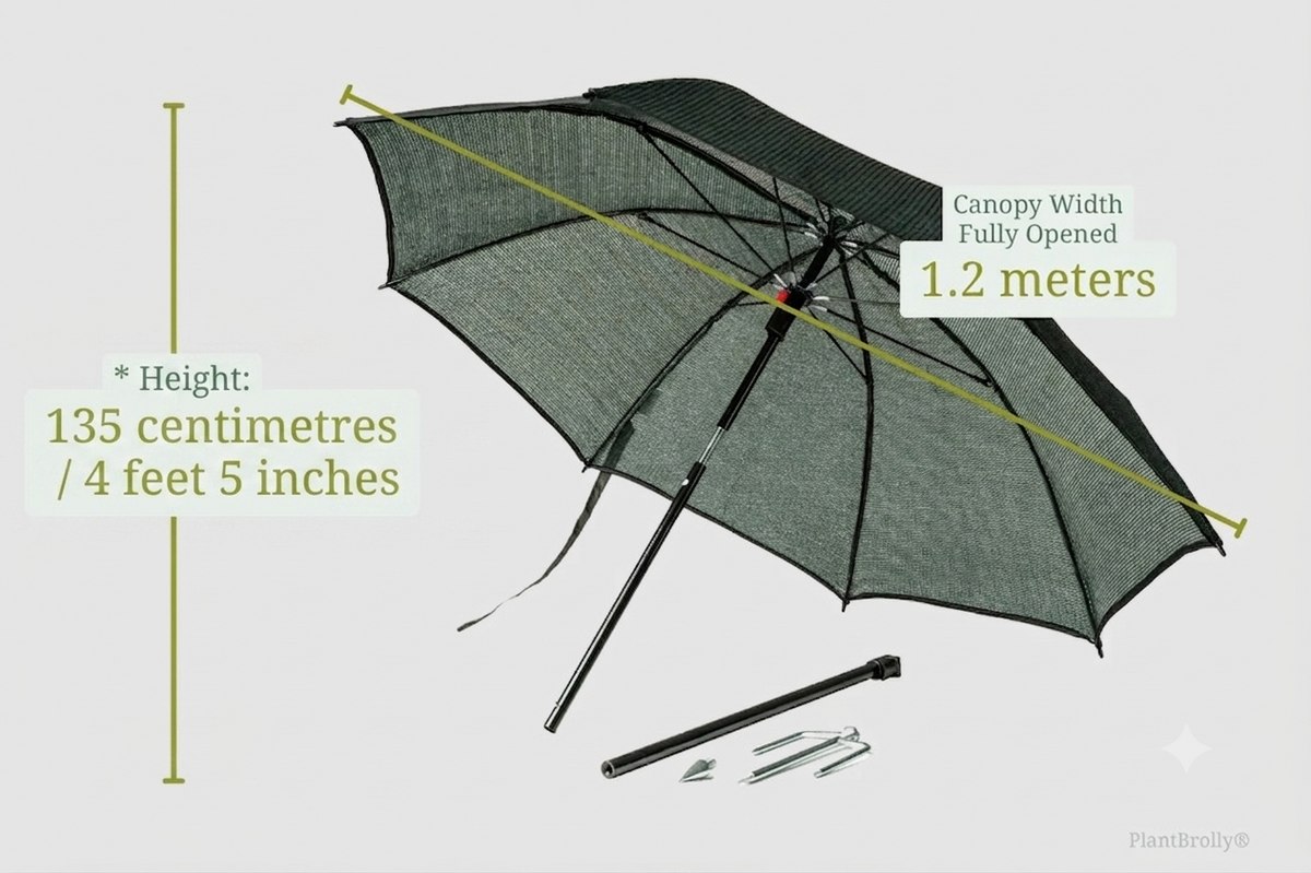 PlantBrolly® Adjustable Plant Shade Umbrella